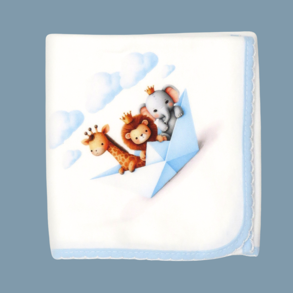 fralda bebé bordada animais