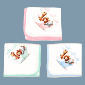 fralda bebé bordada animais