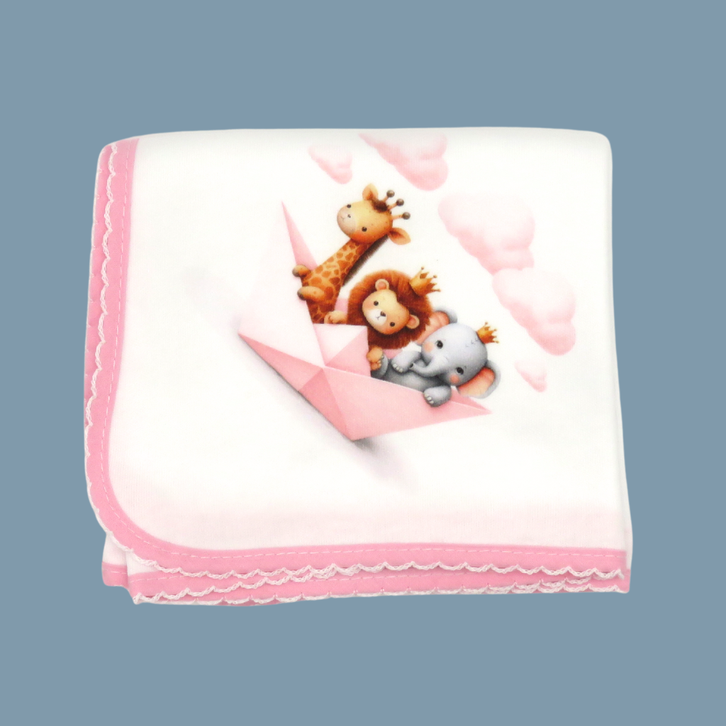 fralda bebé bordada animais