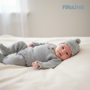 Conjunto Bebé Malha 3 Peças com Botões