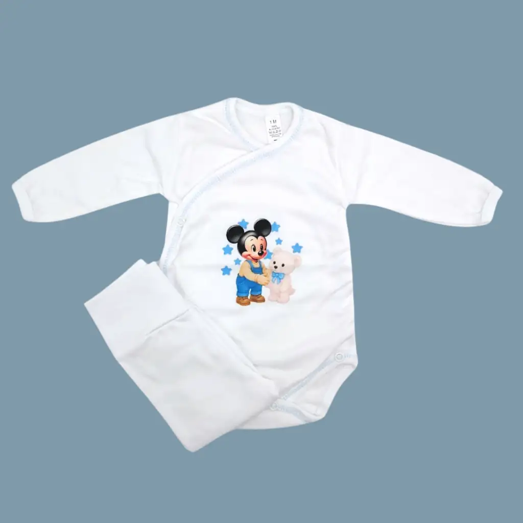 Body e Collants Bebé Minie e Mickey c/ Ursinho Com Carda - Image 3