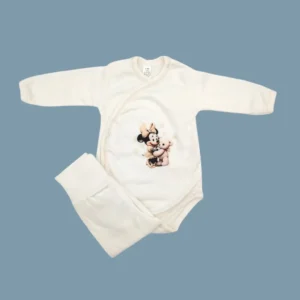 Body e Collants Bebé Minie e Mickey c/ Ursinho Com Carda