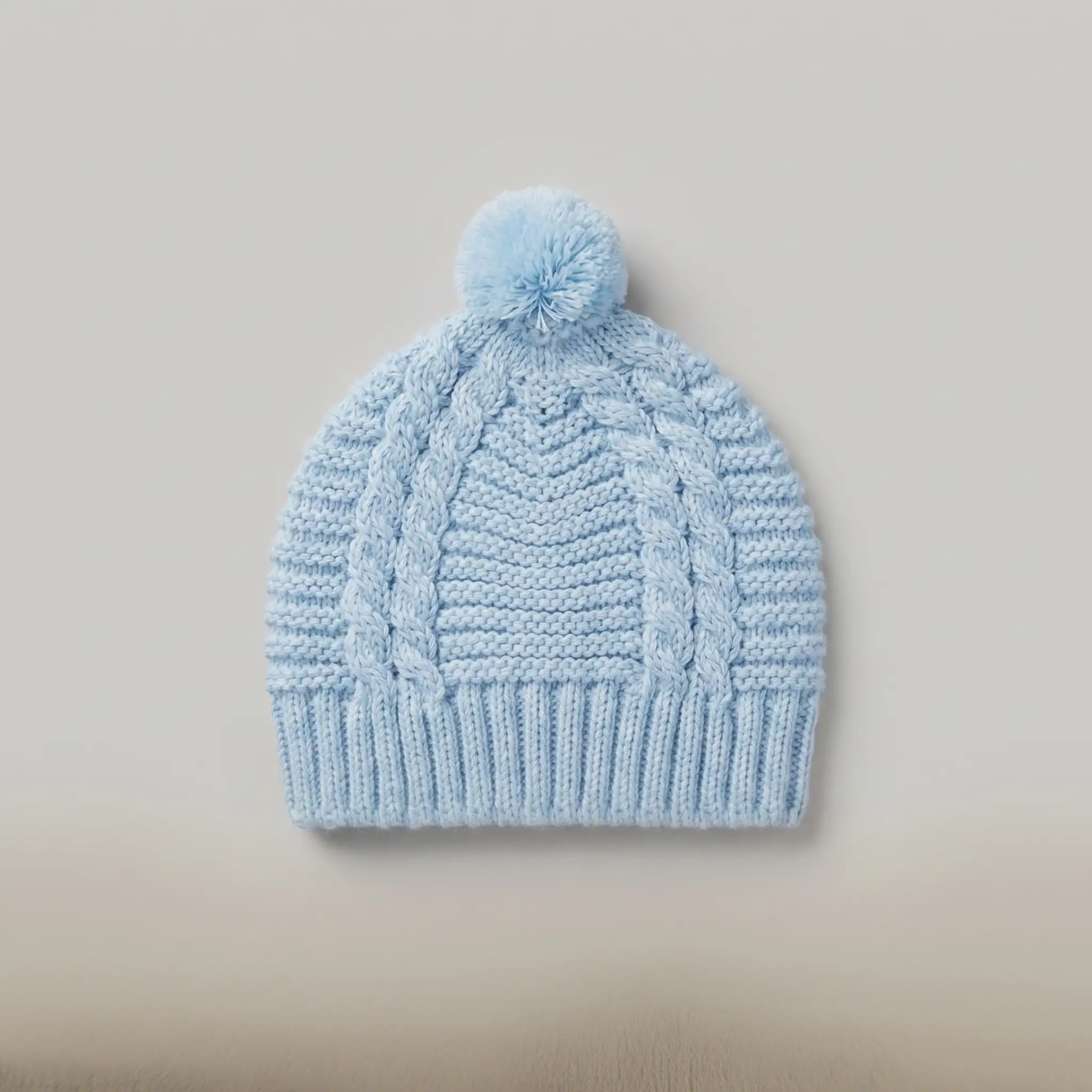 Gorro Bebé Malha c/ Pompom - Image 2