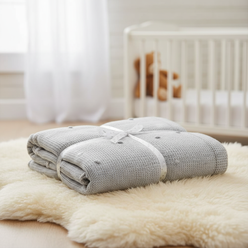 Manta Bebé Malha c/ Pompom - Image 6