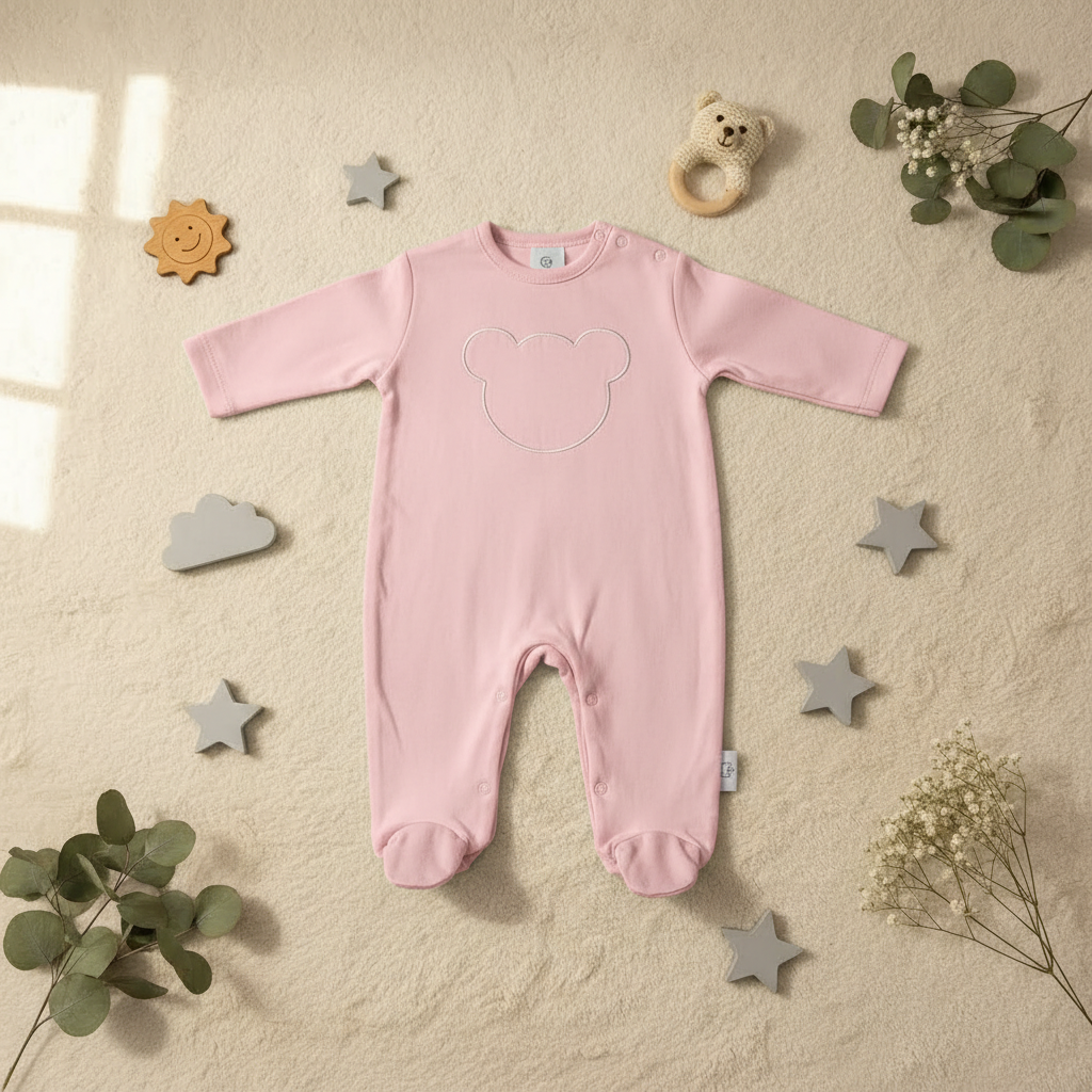 Babygrow em Algodão com Carda Bordado Disney - Image 3