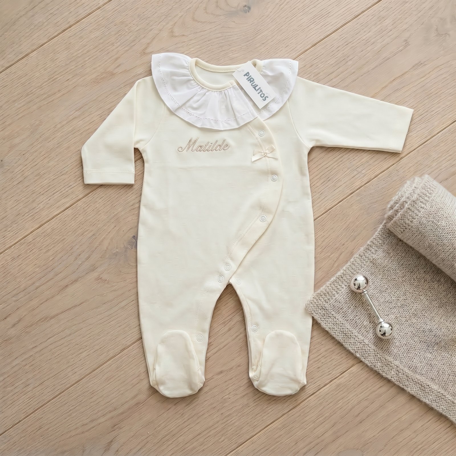Babygrow em Algodão Gola Folho - Image 6