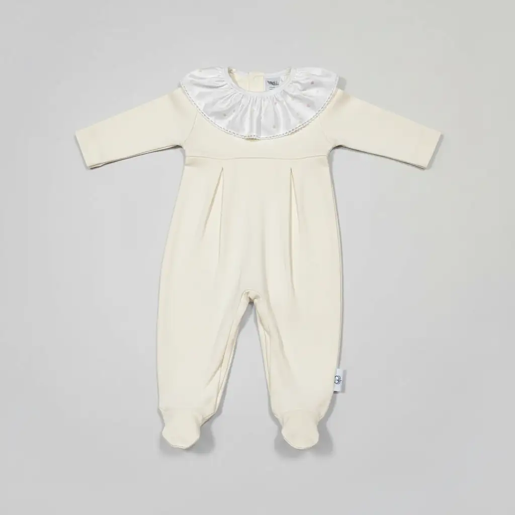 Babygrow com preguinhas em Algodão Com Carda e Gola Folho - Image 2