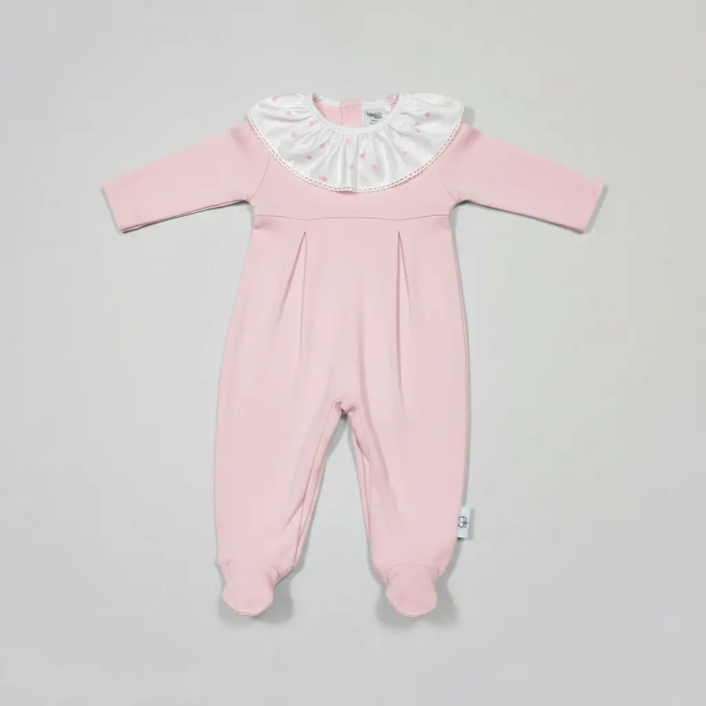 Babygrow com preguinhas em Algodão Com Carda e Gola Folho - Image 3