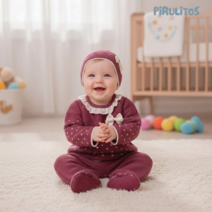 Conjunto de 3 Peças de Malha c/Gola