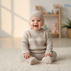 Conjunto de 3 Peças de Malha Bebé