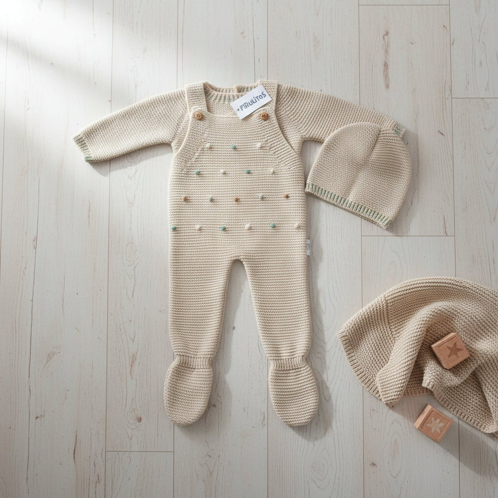 Conjunto Jardineira, Camisola e Gorro - Image 6