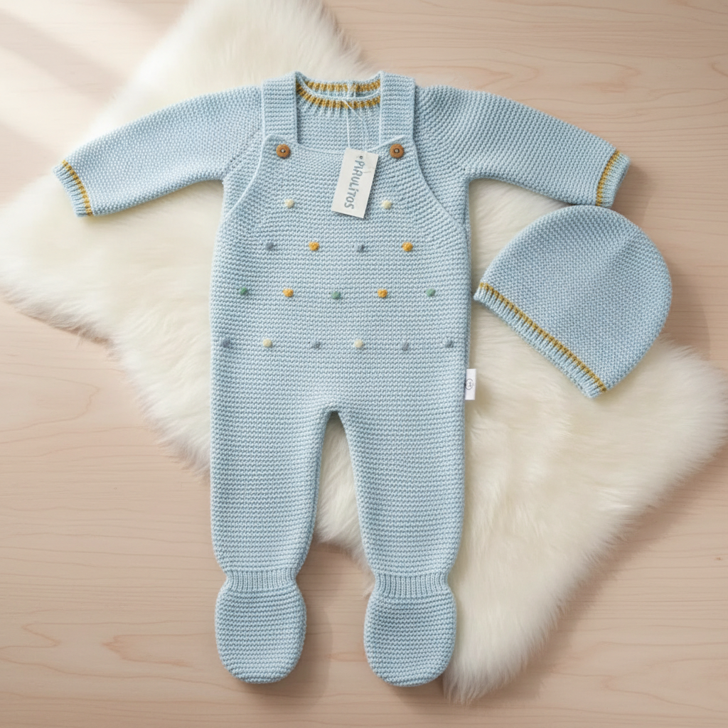 Conjunto Jardineira, Camisola e Gorro - Image 5