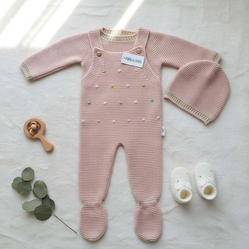 Conjunto Jardineira, Camisola e Gorro - Image 3