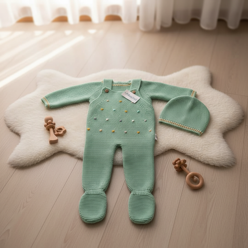 Conjunto Jardineira, Camisola e Gorro - Image 2