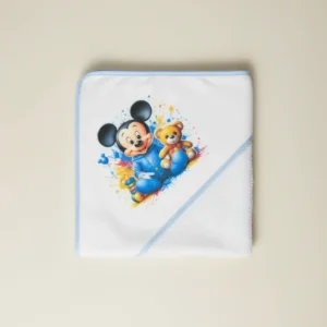 Toalha Bebé Mickey e Minnie Colorido