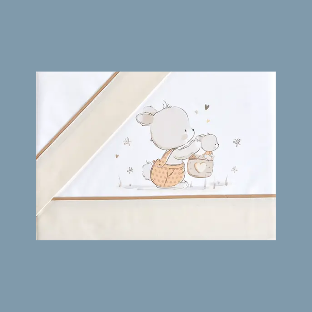 Jogo Cama Bebé Flanela Coelhinho na Cestinha - Imagen 4