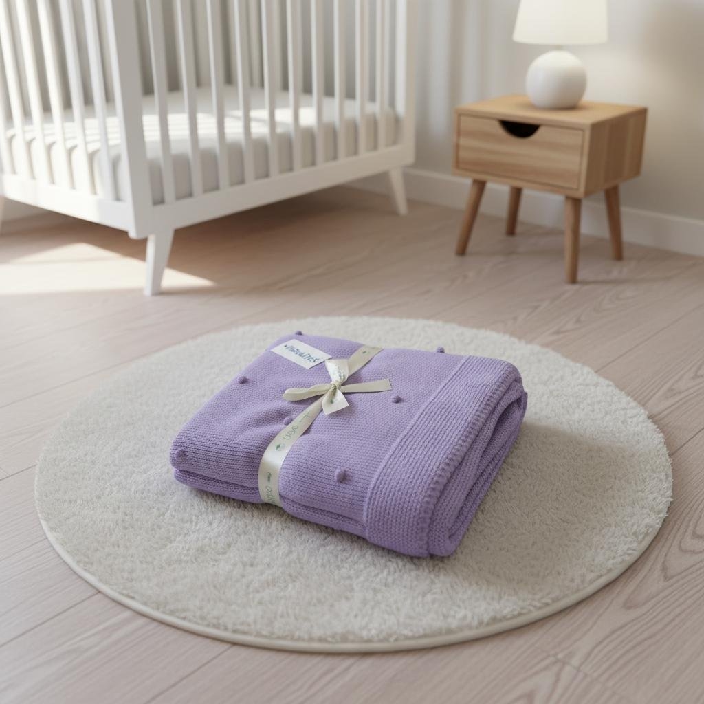 Manta Bebé Malha c/ Pompom - Image 9