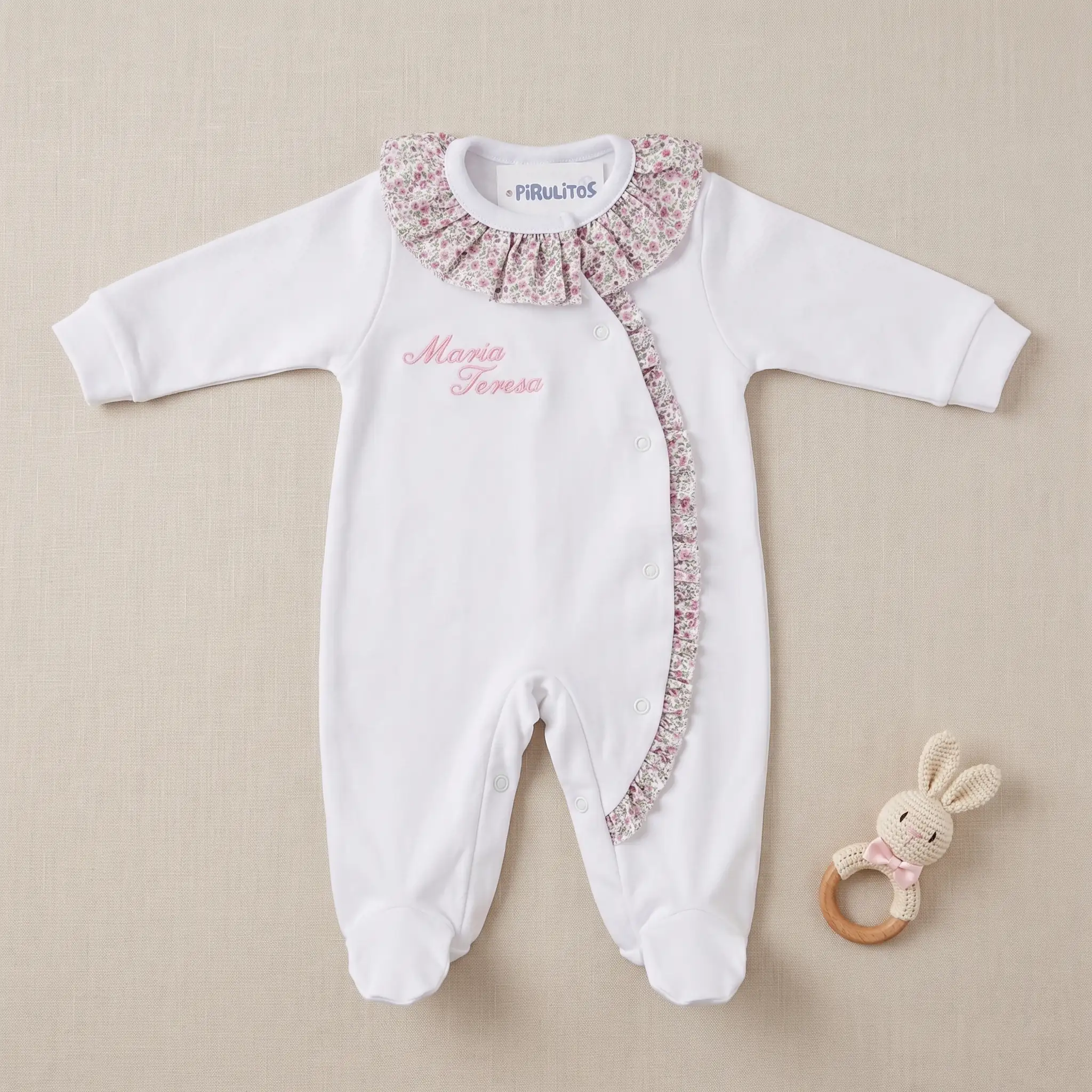 Babygrow em Algodão Flores - Image 4