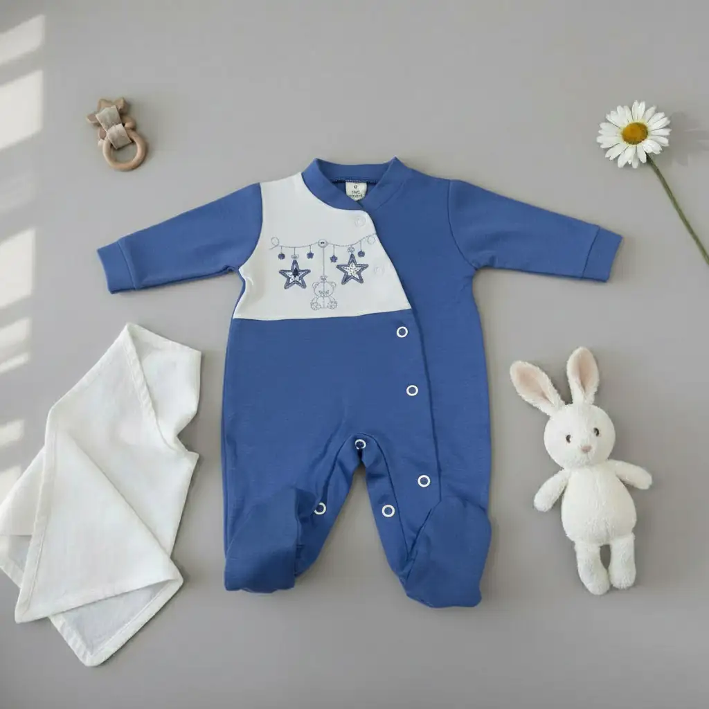 Babygrow em Algodão Ursinho e Estrelinhas - Image 2