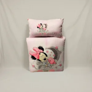Edredão com Almofada para Next2Me Mickey e Minnie na Lua<span> - </span>Rosa