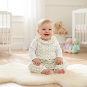 Jardineira Estampada Pintainhos