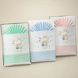 Jogo Lençóis Cama Bebé Algodão Coelhinhos