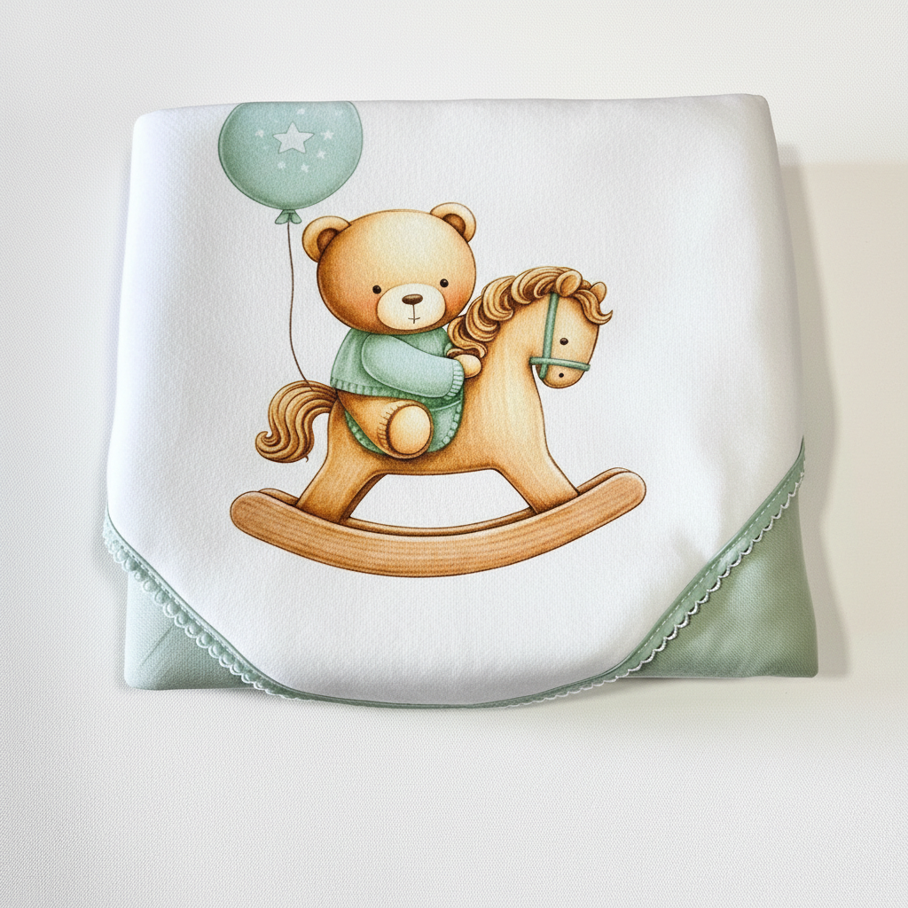 Manta Algodão Ursinho no Cavalinho - Imagen 4