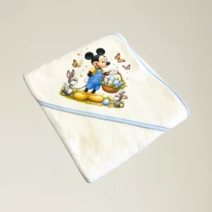 Toalha de Banho Bebé Mickey Cestinha