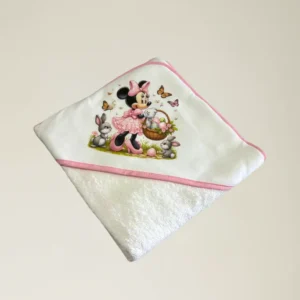 Toalha de Banho Bebé Minnie Cestinha