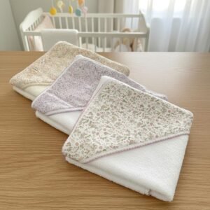 Toalha de Banho Bebé Flores