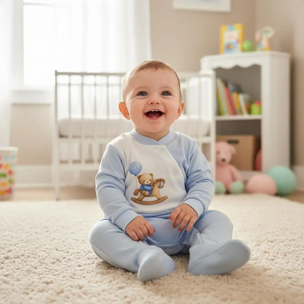 Babygrow em Algodão Ursinho no Cavalinho
