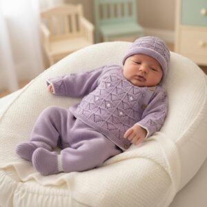 Conjunto 3 Peças em Malha 100% Algodão