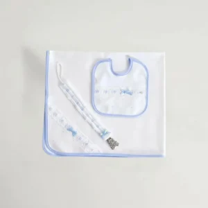 Conjunto Babete + Fralda + Porta-Chupetas