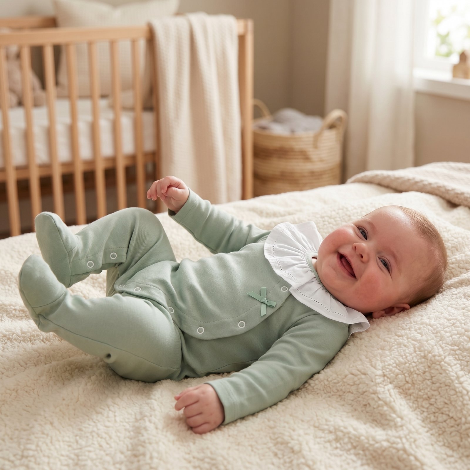 Babygrow em Algodão Gola Folho - Image 5