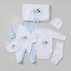 Conjunto 1ªRoupinha em Algodão Mickey e Minnie na Lua