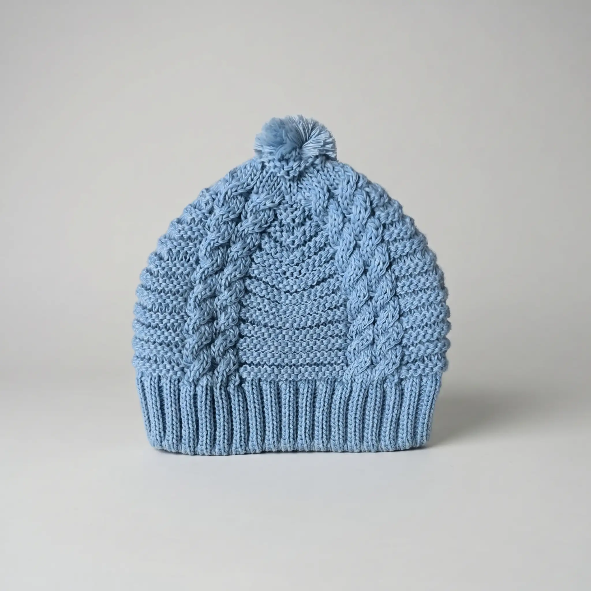 Gorro Bebé Malha c/ Pompom - Image 4