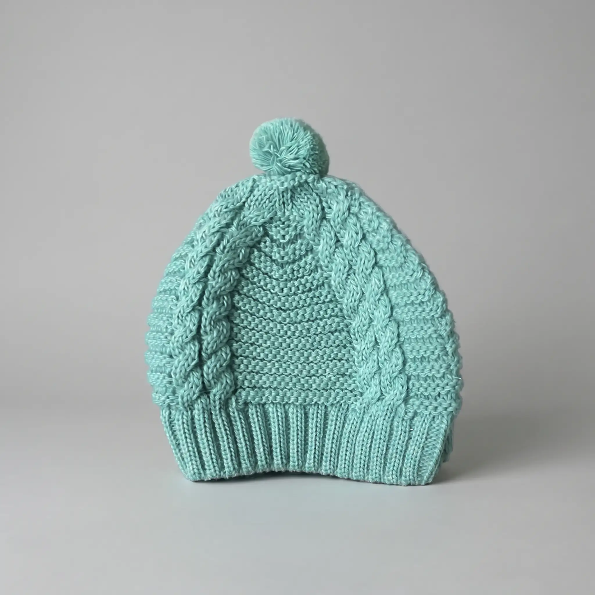 Gorro Bebé Malha c/ Pompom - Image 5