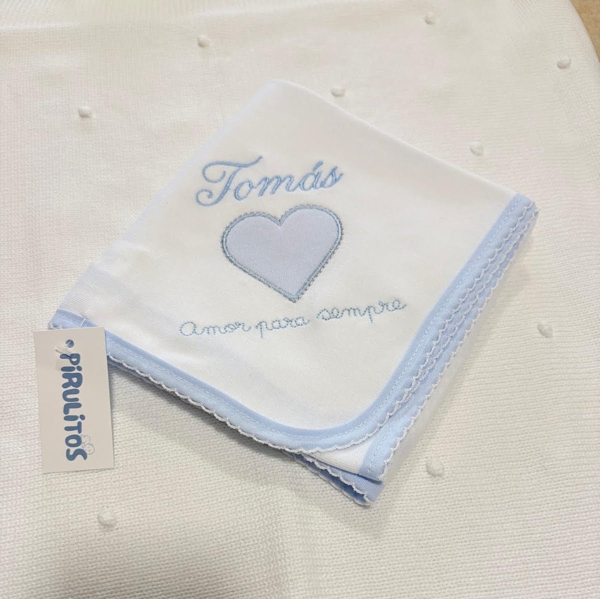 Fralda Bebé Algodão Bordado "amor para sempre" - Image 2