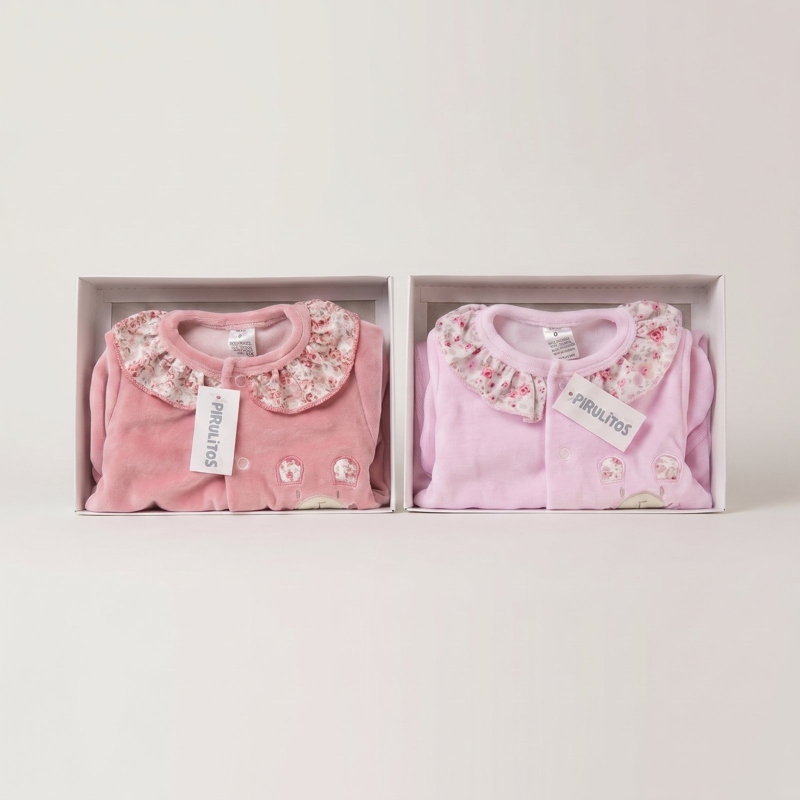 Babygrow em Veludo Com Gola Floral e Ursinho Orelhinhas - Image 2