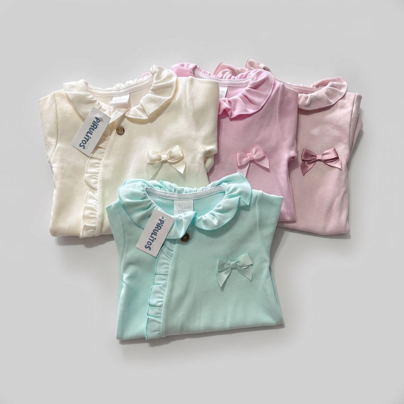 Babygrow em Algodão Com Gola Folho e Lacinho - Image 2