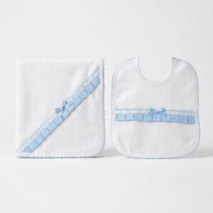 Conjunto Bebé em algodão Fralda + Babete