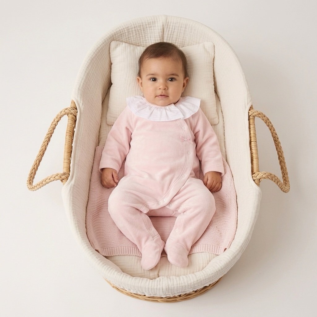 Babygrow em Veludo Gola Folho e Lacinho - Image 2