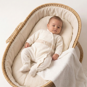 Babygrow em Veludo Com Renda e Lacinho