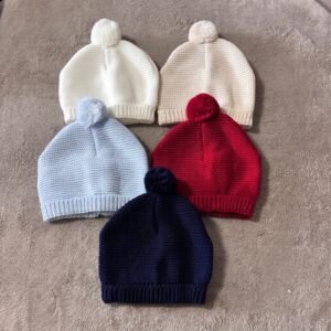 Gorro Bebé Malha Com Pompom