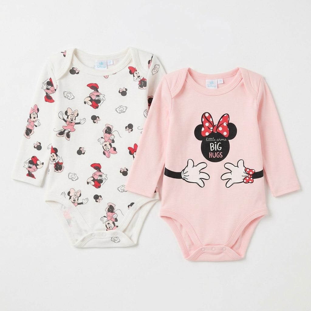 Body Bebé em Algodão Minnie